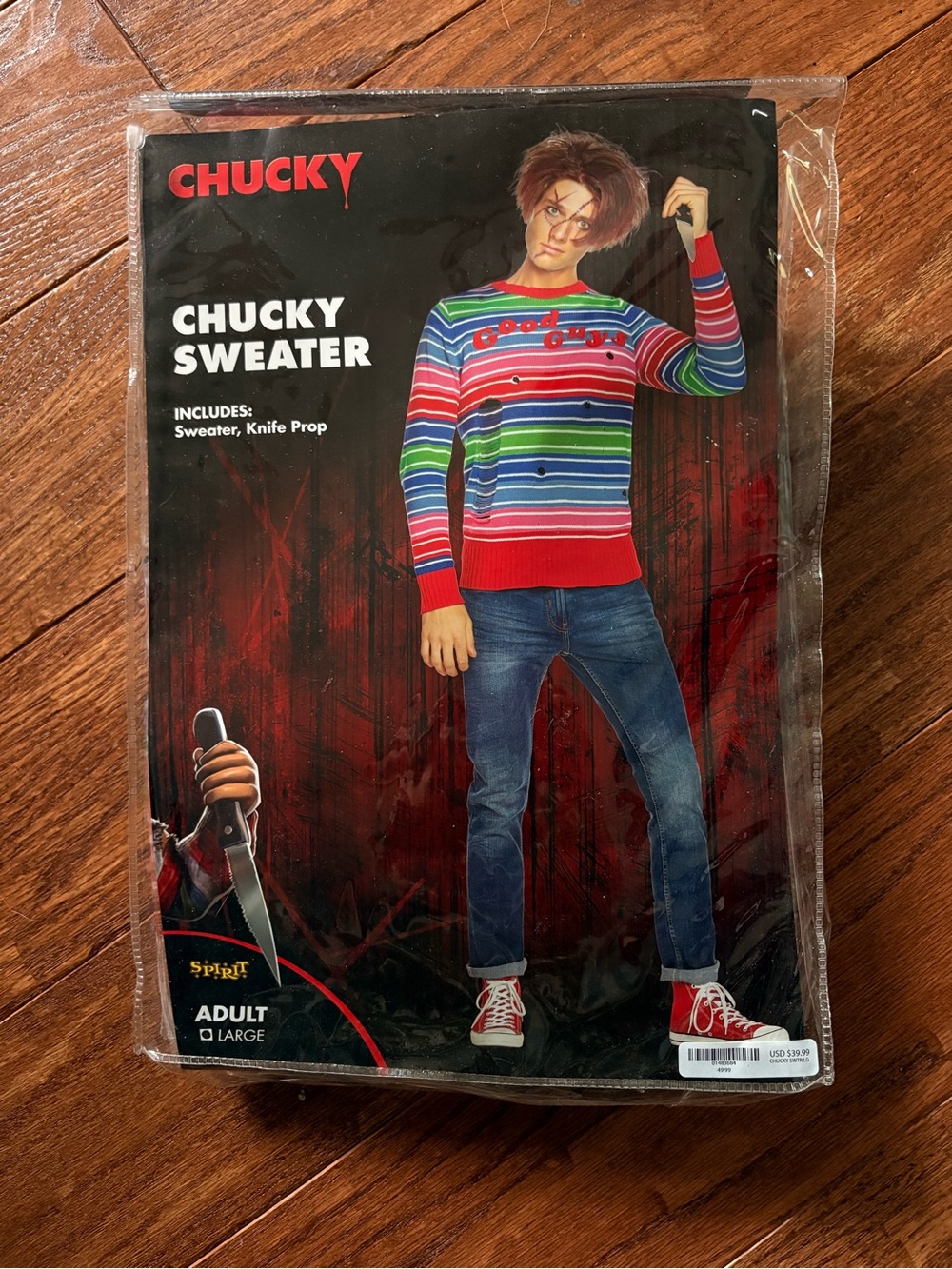 Spirit Halloween Men's Chucky Crewneck Sweater Costume